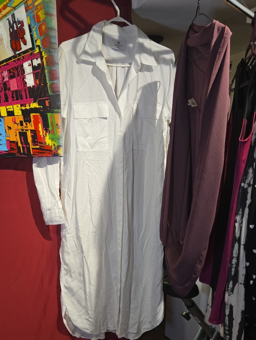 Babaton med shirt dress white